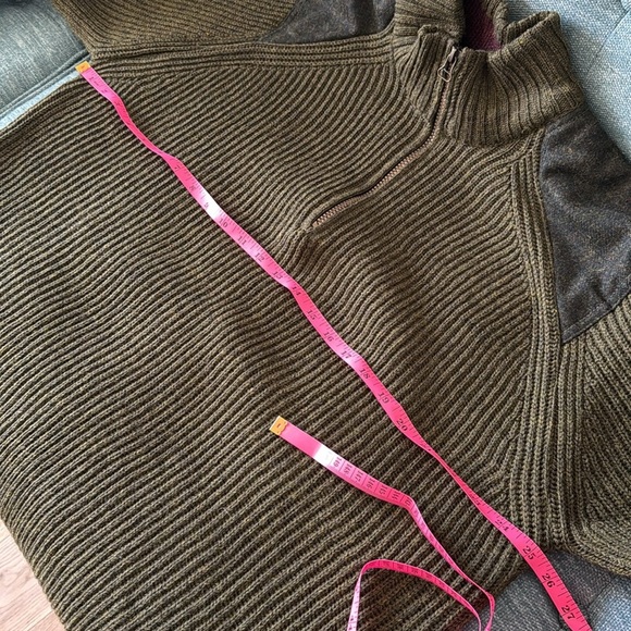 Peregrine Foxton Quarter Zip Jumper/Sweater Olive Green Size XXL - Picture 9 of 11